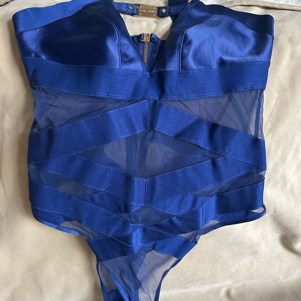 Honey Birdette Royal Blue  Bodysuit